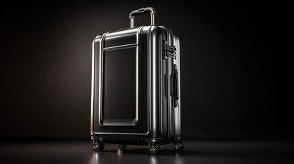 Sleek Modern Black Hard Case Luggage with Smooth Wheels Ideal for Stylish and Trendy Travel Adventures and Jet-Setting Experiences for Everyone
