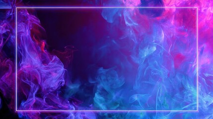 Vibrant Abstract Smoke Background with Colorful Hues in a Dark Setting Creating an Atmospheric and Dynamic Visual Exploration