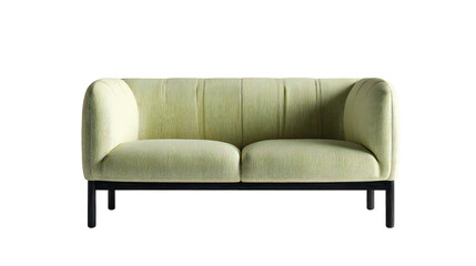 Beige Sofa with Abstract Pattern on Transparent Background