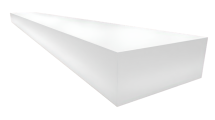 Solid White Rectangular Block