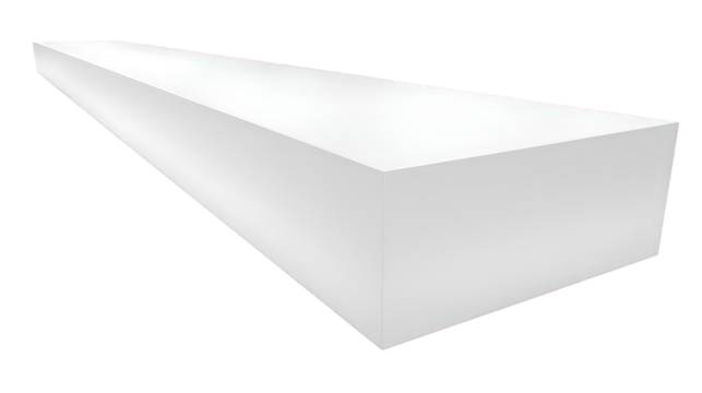 Solid White Rectangular Block