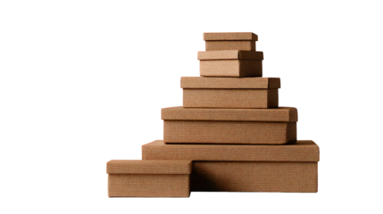 Stack of Rusted Vintage Boxes on Transparent Background