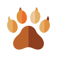 Colorful Paw Print Design Illustration