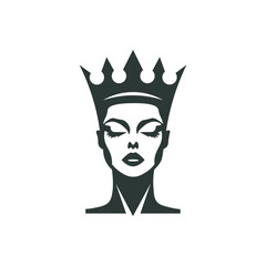 queen crown luxury woman logo