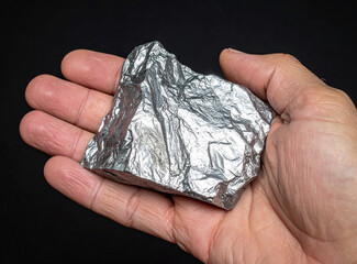 Raw Tin Ore in Hand