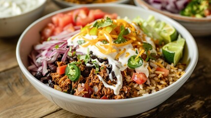 Easy Homemade Burrito Bowl Recipes: Layer with Seasoned Rice, Grilled Chicken, Guacamole, and Salsa, Ready in 30 Minutes for a Quick, Healthy Lunch or Dinner