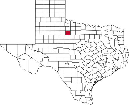 A vector map of Texas highlighting Haskell County. Ideal for geographical studies, regional reports, and data visualization projects.

