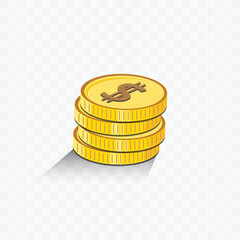 Investment and Financial Growth Concept with Stacked Coins and Charts
