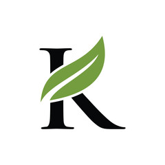 leaf letter logo initials	