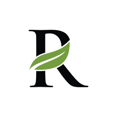 leaf letter logo initials	