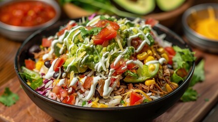 Easy Homemade Burrito Bowl Recipes: Layer with Seasoned Rice, Grilled Chicken, Guacamole, and Salsa, Ready in 30 Minutes for a Quick, Healthy Lunch or Dinner