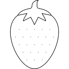 Strawberry single vector icon illustration