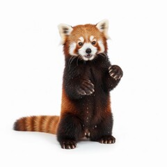 Fototapeta premium red panda isolated on white background