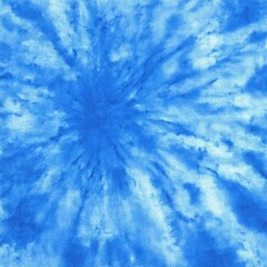 Obraz premium Dreamy Blue Tie-Dye Texture: Colorful Abstract Art for Fashion and Decor Inspiration