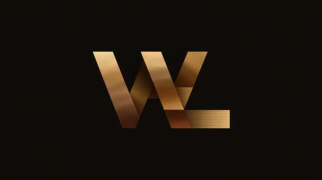 Abstract WL Monogram. Creative Alphabet Letters Art Badge for Business Branding and Company Design