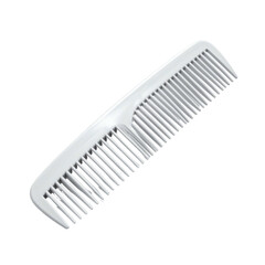 White plastic comb, angled view (2)