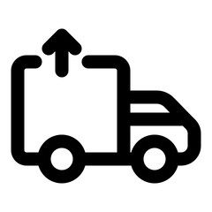 shipping outline icon set