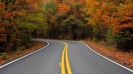 Straight Road Through Mountains 