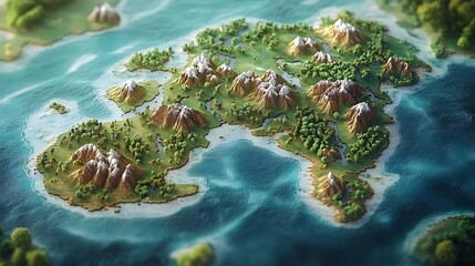Enchanted Island A 3D Voxel Landscape