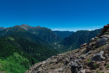 Fototapeta premium 焼岳から穂高連峰を望む