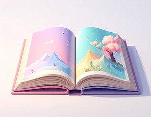 開かれた本　イラスト　ファンタジー