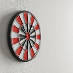 Vibrant Dartboard on White Wall for Game Room Decor and Fun