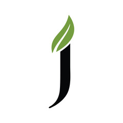 leaf letter logo initials	