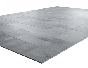 A perspective view of a large rectangular expanse of light grey rectangular tiles, showcasing a subtly textured surface with varied shading