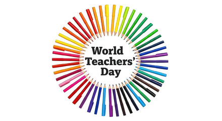 Colorful pencil art for World Teachers’ Day