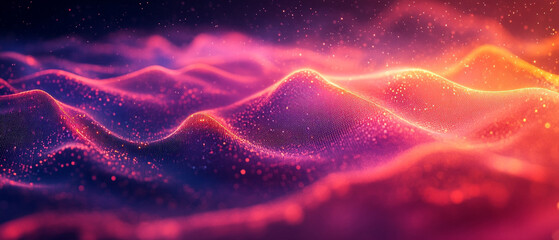 Futuristic abstraction with waves of data and stars against a cosmic backdrop, bright colors and dynamic lines.
Used in presentations about future technologies, scientific publications 