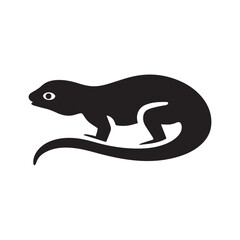 Minimal lizard home symbol perfect for tropical villa logos and eco architecture