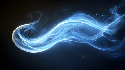 Abstract futuristic technology innovation with a blue smoke wave effect , ,abstract, futuristic, technology, innovation, smoke, wave