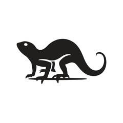 Minimal lizard home logo representing natural balance and modern eco living concept