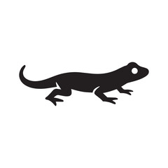 Strong gecko home silhouette perfect for nature resorts and green construction brands