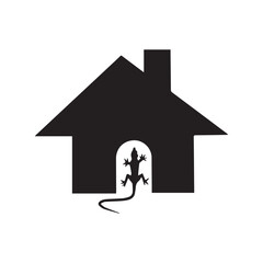 Lizard head house logo symbolizing watchfulness and protective eco home energy