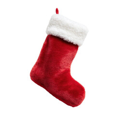 PNG One christmas sock stocking white red.