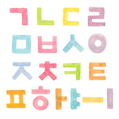 알록달록 한글 자음 모음 세트