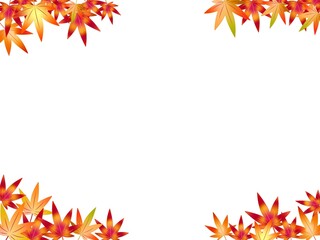 紅葉のイラストのフレーム