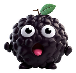 PNG Blackberry cartoon fruit plant.