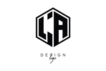 CA Polygon Monogram Logo – Modern Hexagon Shield Emblem for Creative Branding & Identity Design
