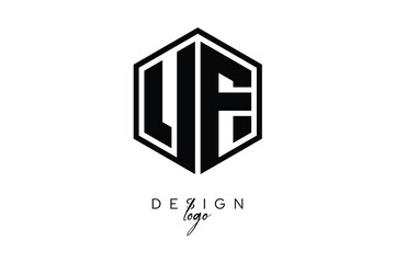 VG Polygon Monogram Logo – Modern Hexagon Shield Emblem for Creative Branding & Identity Design