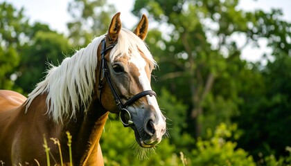 Obraz premium Horse portrait in a natural setting