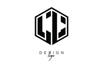 LL Polygon Monogram Logo – Modern Hexagon Shield Emblem for Creative Branding & Identity Design