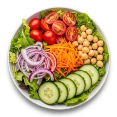 Colorful and Healthy Salad with Vegetables.