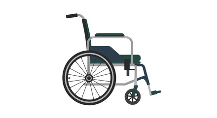 Fototapeta premium Realistic side view of a manual wheelchair on white background