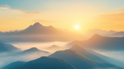 Mountain view with sky.