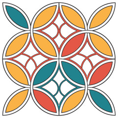 Abstract Geometric Pattern Vector (SVG) with Transparent Background