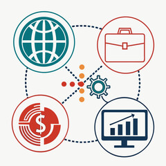 MModern Business Infographic vactore icone set