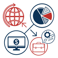 MModern Business Infographic vactore icone set