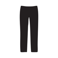 Black Dress Pants Isolated on White Background Perfect for Fashion Design and Apparel Mockups Simple and Clean